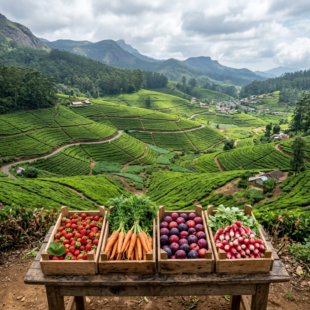 Organic Vegetable & Strawberry Farms, Vattavada – Kerala